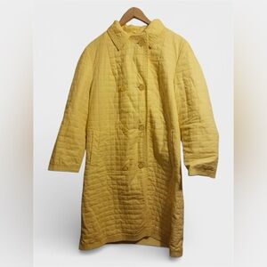 Vintage Mod Yellow Puffy Coat Curly Top for Young America 1960s Hong Kong